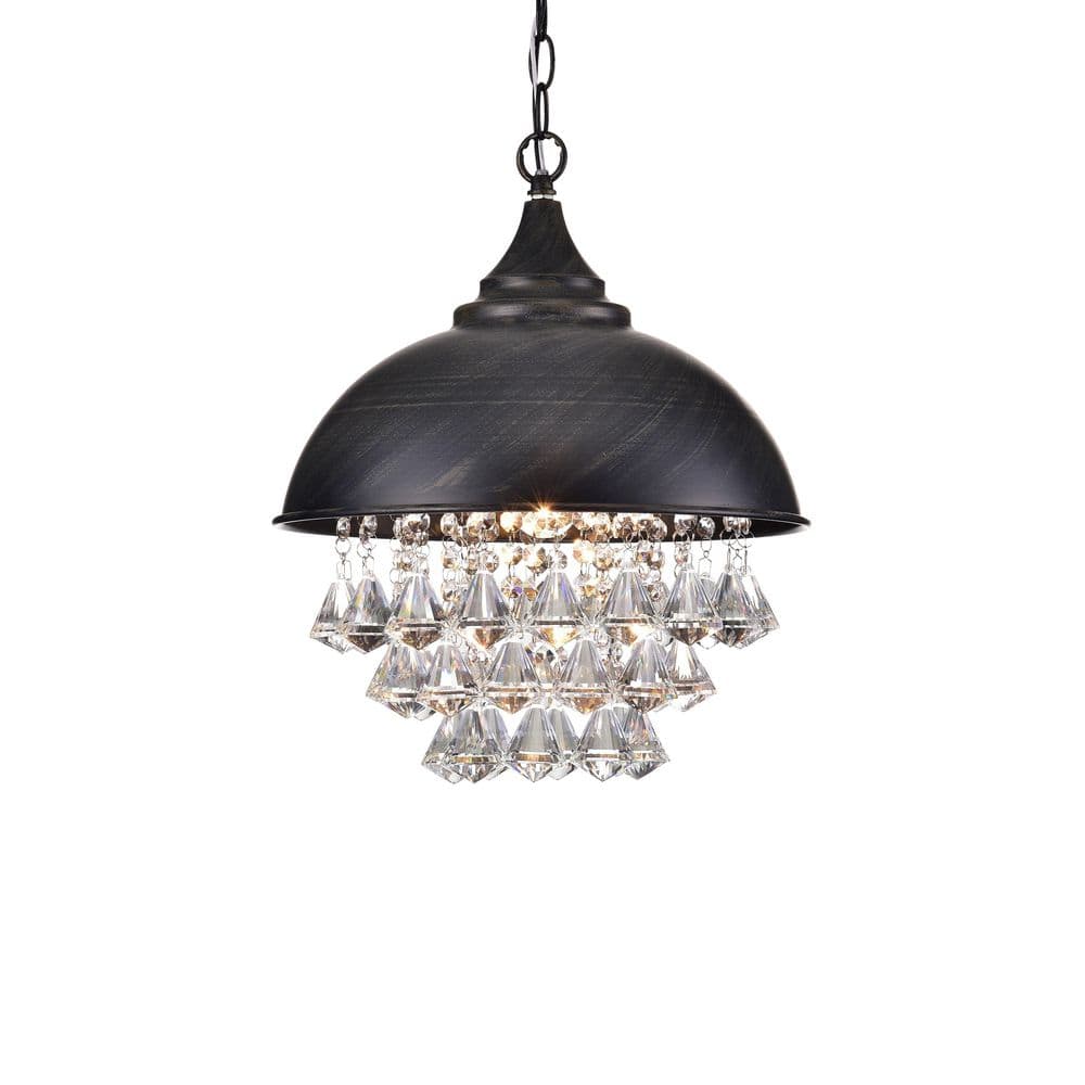 Visalia 13.8 in. W 1Light Antique Black Crystal Chandelier price history on PriceWatchPro