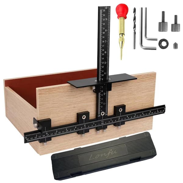 Precise Drilling Cabinet Handle Jig, Aluminum Alloy Template Tool with Accurate Hole Positioning for Cabinet Upgrades