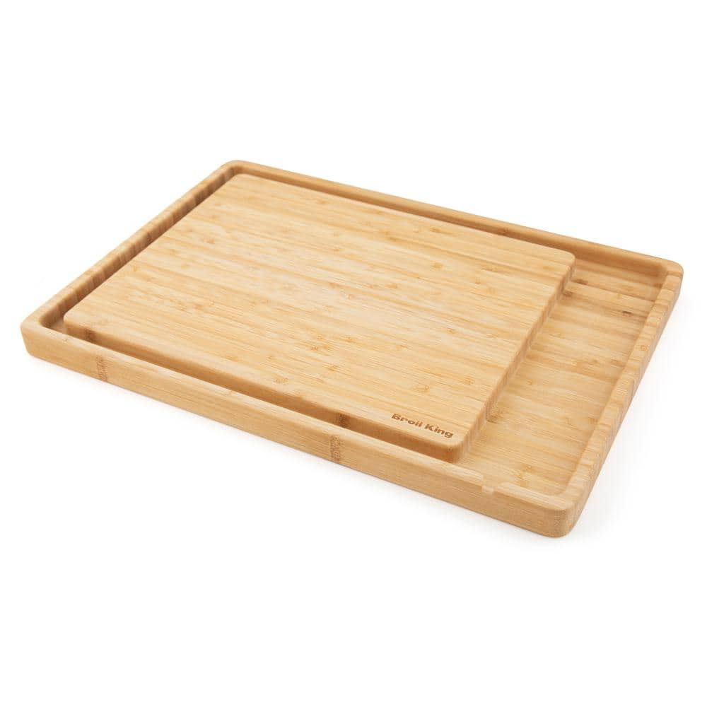 Organic Extra Large Bamboo Cutting Board with Black Aluminum Handles -  Reversible Wood Cutting Board - Bamboo Carving Board for Meat Cheese  Vegetables