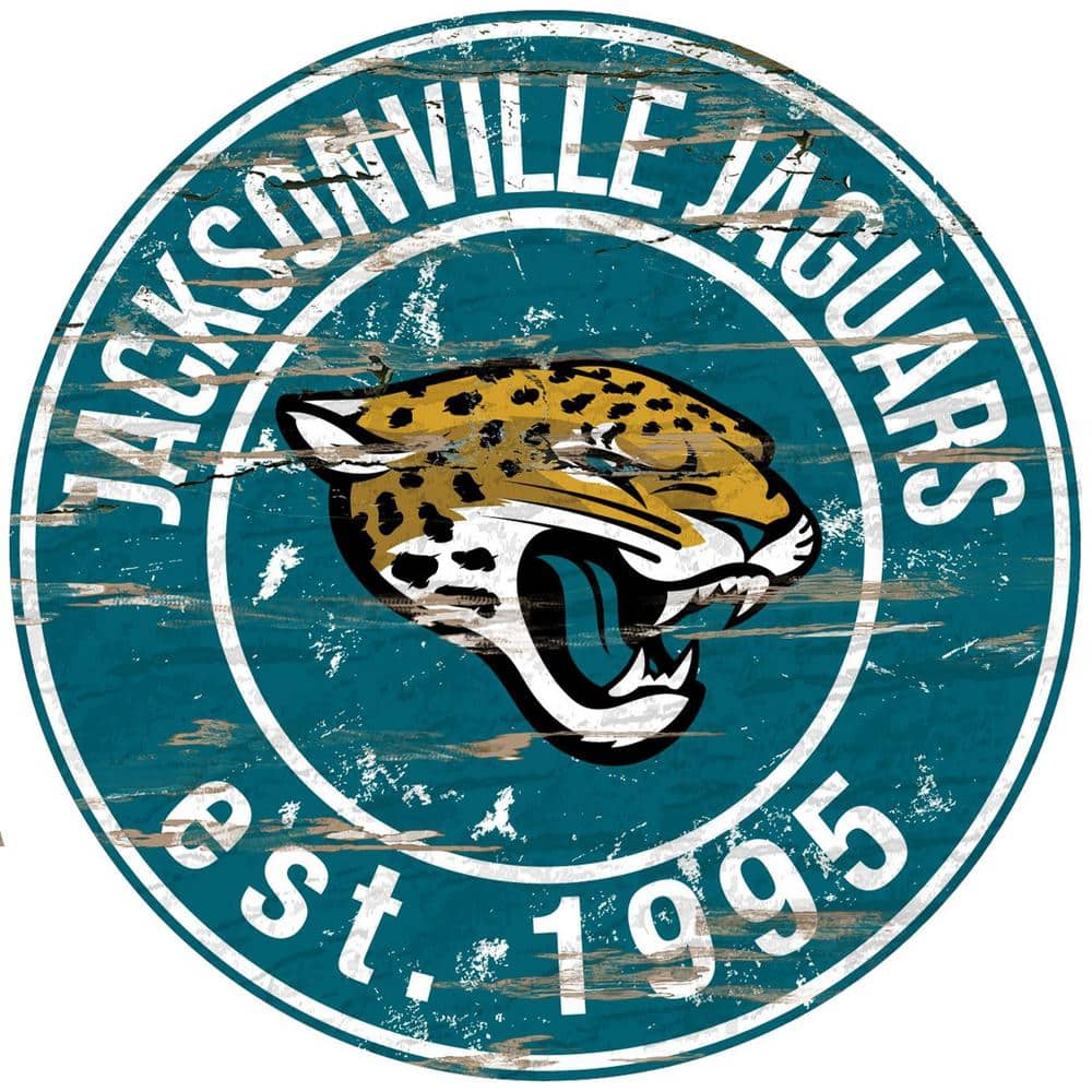 Adventure Furniture 24' NFL Jacksonville Jaguars Round Distressed Sign  N0659-JAC - The Home Depot