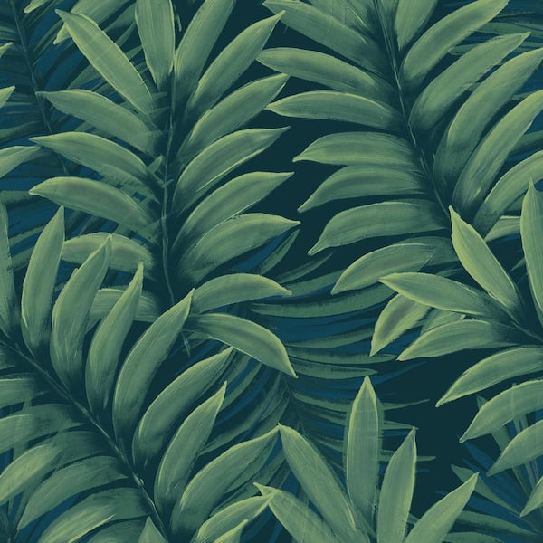 Tempaper Palm Leaves Removable Peel and Stick Vinyl Wallpaper Sample