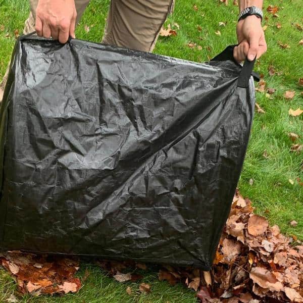 Leaf Bag for Collecting Leaves, Reusable Heavy Duty Gardening Bags, Yard  Waste Tarp Garden Lawn Container Gardening Tote Bag-Tarp Trash