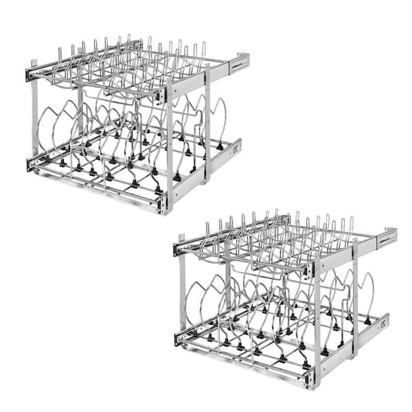 Rev-A-Shelf 21 in. 2-Tier Pots and Pans Cookware Cabinet Organizer (2-Pack)