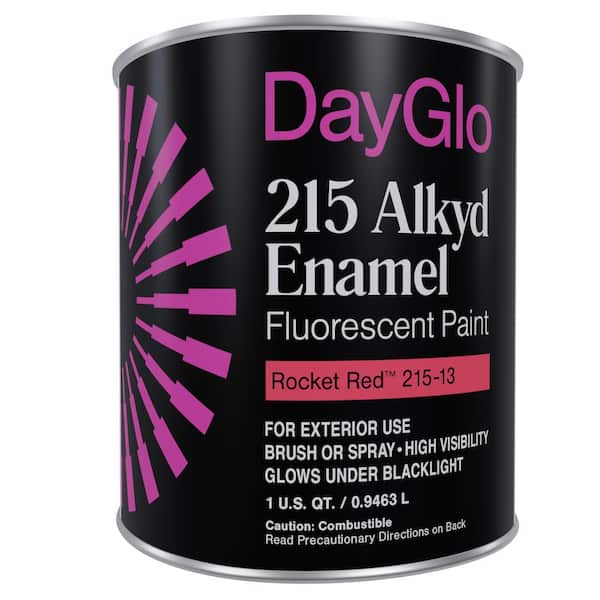 DayGlo Fluorescent 215 Series Enamel Paint (Quart, Rocket Red)