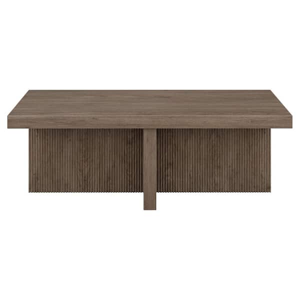 Boden 44 in. Antiqued Gray Oak Rectangle MDF Top Coffee Table