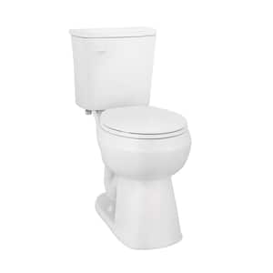 Shadow 2-piece 0.80 GPF Single Flush Round Front Toilet in. White, Seat Not Included