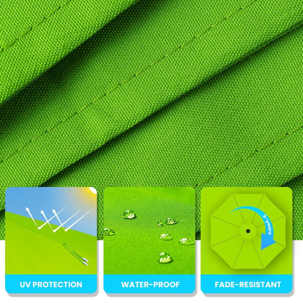 10 ft Apple Green Cantilever Patio Umbrella with Steel Pole