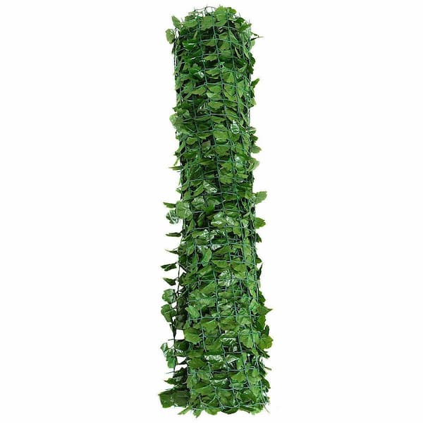 BrylaneHome High Faux Greenery Privacy Screen Fence, Green