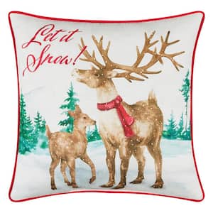 18 in Holiday Reindeer Pillow