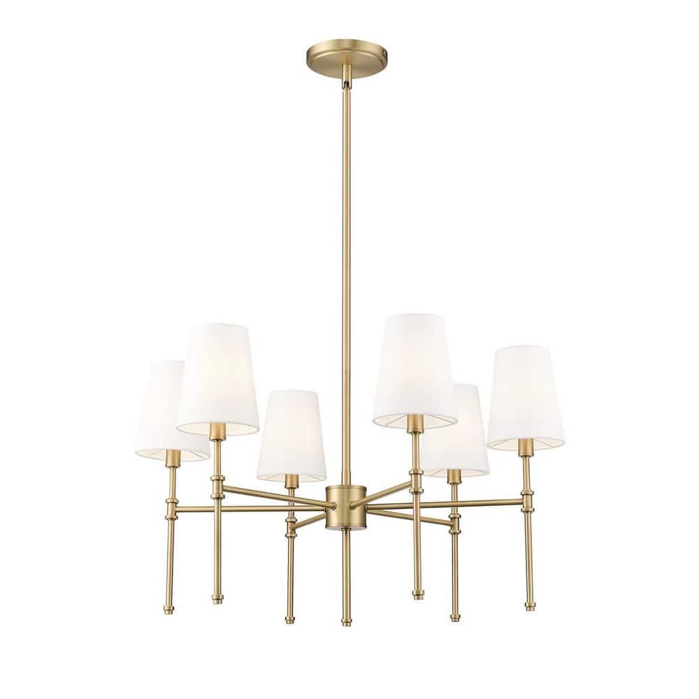 Adorra 6-Light Vintage Brass Chandelier Ceiling Light price history on PriceWatchPro