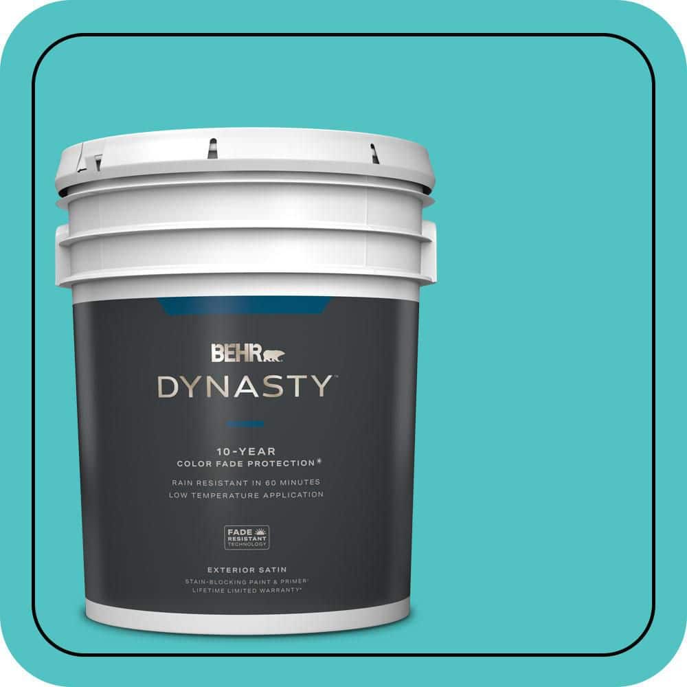 5 gal. #500B-4 Gem Turquoise Satin Enamel Exterior Stain-Blocking Paint & Primer price history on PriceWatchPro