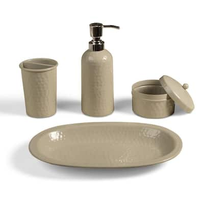 Beige Bathroom Accessory Sets Bathroom Decor The Home Depot