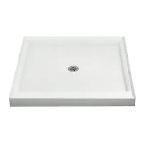 Ensemble 42 in. x 42 in. Single Threshold Shower Base in White