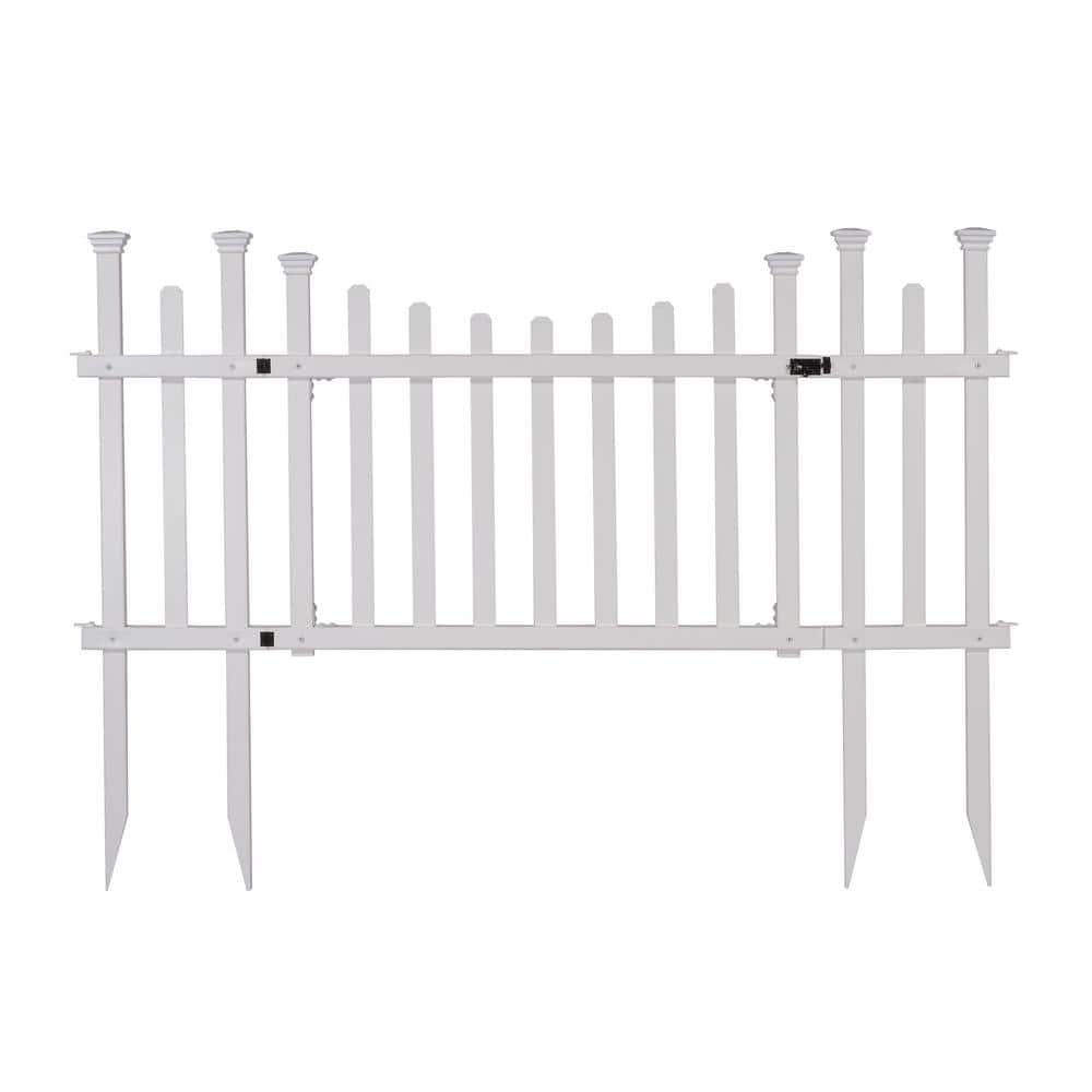 Madison White Vinyl 2.5-ft x 5-ft Garden Gate with Wings