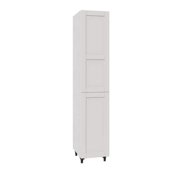 J Collection Shaker Assembled 18 In X 94 5 In X 24 In Pantry Cabinet In Vanilla White Tt 5 L R Ws The Home Depot