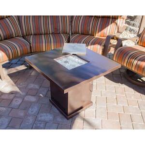 30 in. x 30 in. Propane Fire Pit in Hammered Bronze