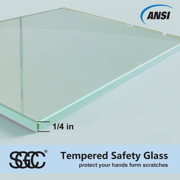 1/4 Clear Tempered Safety Glass