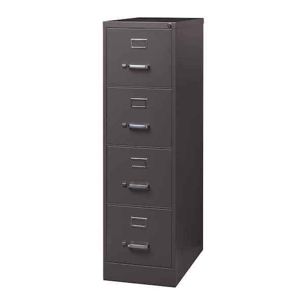 Hirsh 26.5 in. D 4-Drawer Medium Tone Brown Metal Letter Width 15 in. W Vertical File Cabinet, Commercial Grade