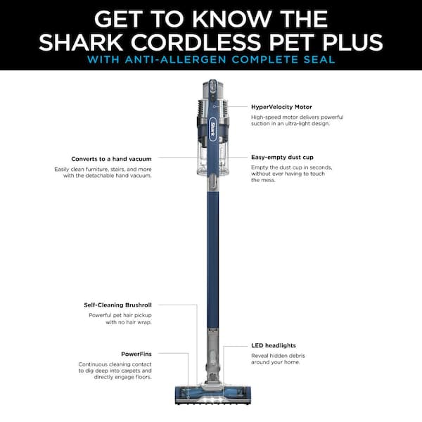 Shark Pet Cordless Stick Vacuum With Anti-allergen Complete Seal