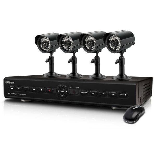 Swann 4 CH 500 GB Hard Drive Surveillance System with Four 400 TVL Cameras-DISCONTINUED