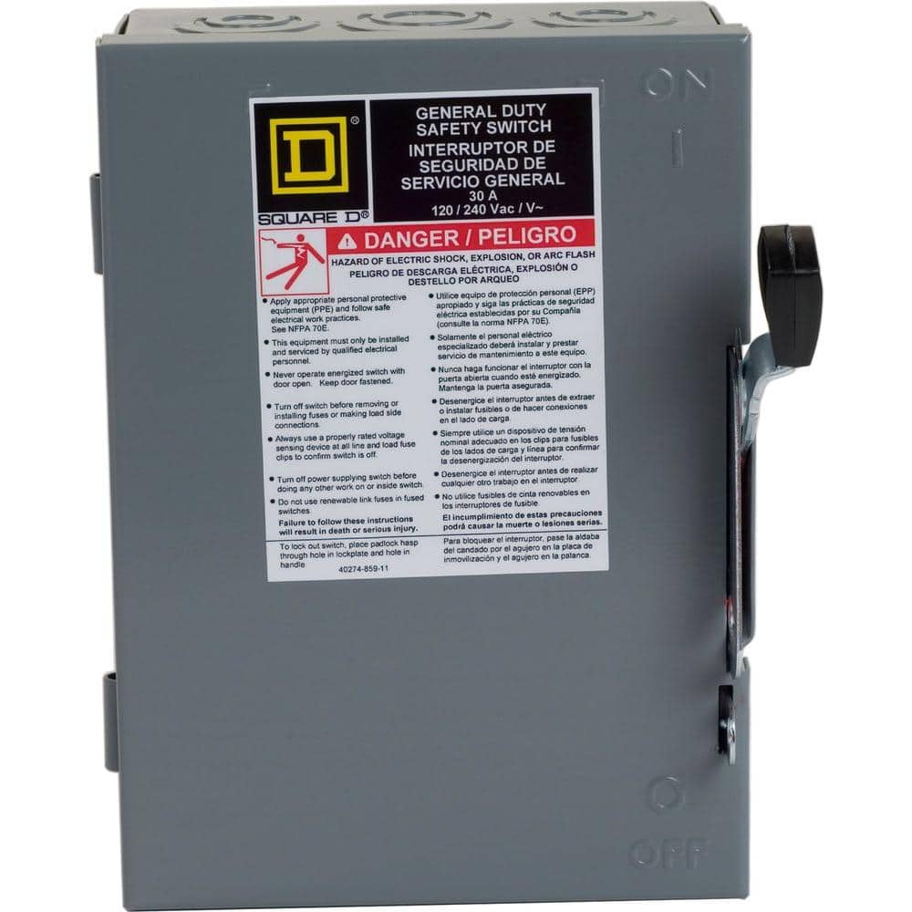 Gray for sale online Square D H221N 30A Safety Switch