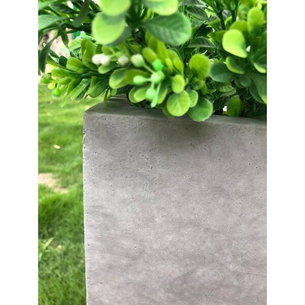 Weathered Concrete Kante RF0001C-C80021-2 Lightweight Durable Modern Square Outdoor Planter 16 x 16 x 16 