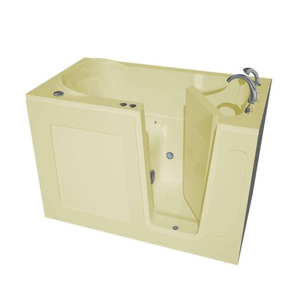Universal Tubs Nova Heated 4.5 ft. Walk-In Air Jetted Tub in Biscuit with Chrome Trim