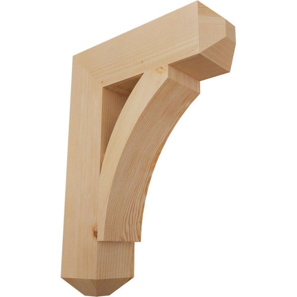 Ekena Millwork 5.5 in. x 30 in. x 22 in. Douglas Fir Thorton Craftsman Smooth Bracket