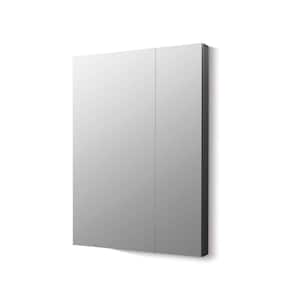 Maxstow 30 in. x 40 in. Aluminum Frameless Surface-Mount Soft Close Medicine Cabinet with Mirror