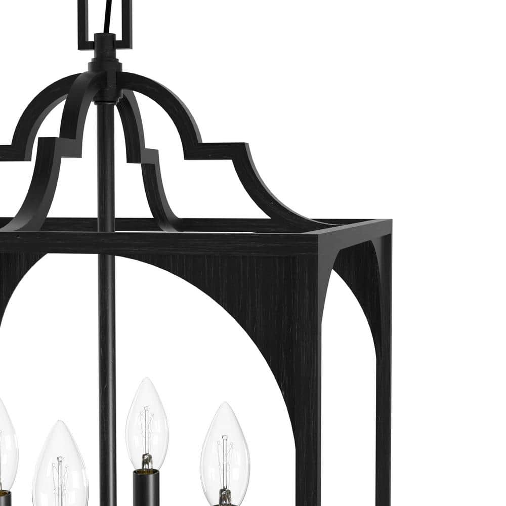 Highland Hill Rustic Iron 4-Light Pendant with LED