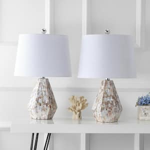 Isabella 21 in. Natural Ivory Seashell Table Lamp (Set of 2)