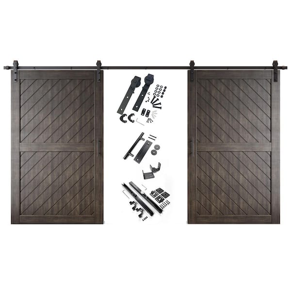 HOMACER XT1 26 in. x 80 in. C-Panel Ebony Slanted Stripe