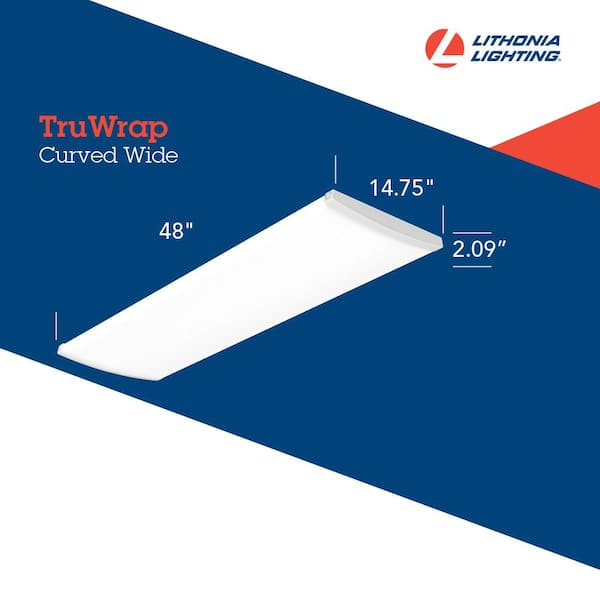 Contractor Select TRUW Adjustable Lumen Integrated LED White Wraparound Light Fixture with Switchable Color Temperatures