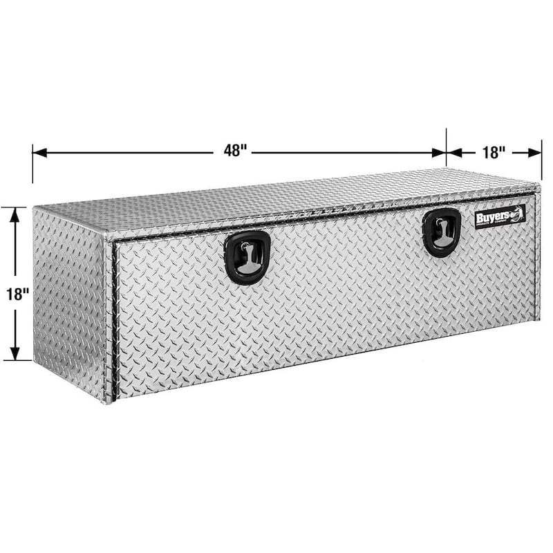 18 in. x 18 in. x 48 in. Diamond Plate Tread Aluminum Underbody Truck Tool Box