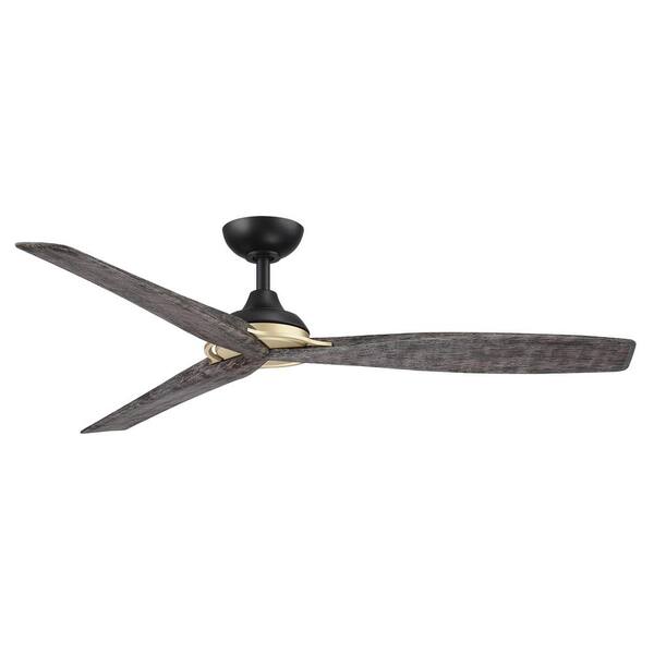 Home Decorators Collection Tryce 56 in. Indoor Matte Black Ceiling Fan with Remote Control