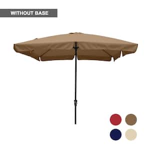 10 ft. x 8 ft. Rectangle Tan Market Patio Umbrella