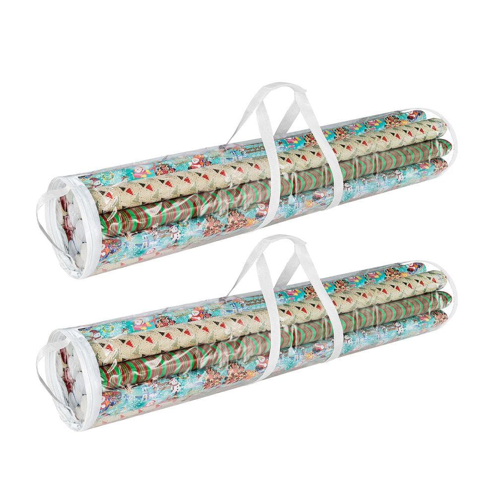 100cm Transparent Underbed Easy Carry Handles Christmas Wrapping Paper  Storage Bag PVC Bag Birthday Gift Wrap