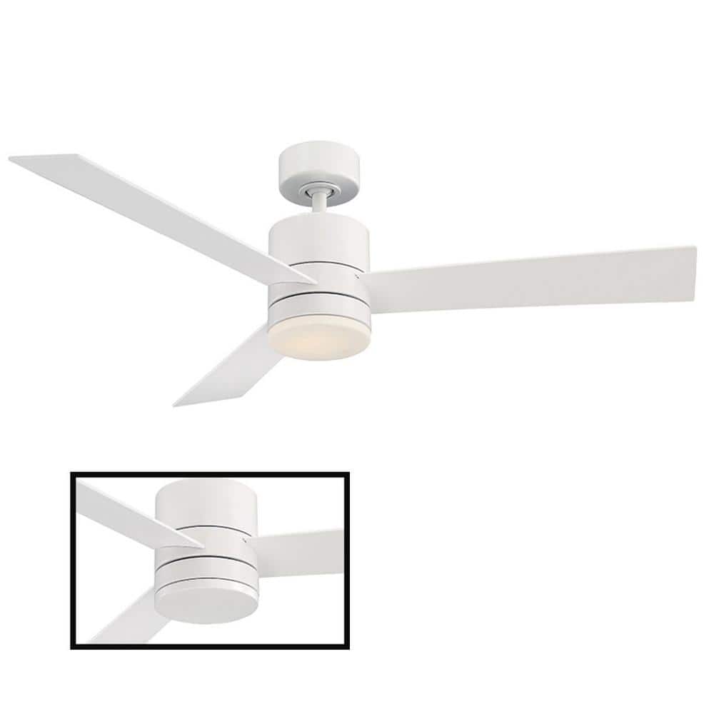 Modern Forms Axis 52 in. LED Indoor/Outdoor Matte White 3-Blade Smart  Ceiling Fan with 3000K Light Kit and Remote Control FR-W1803-52L-MW The  Home Depot
