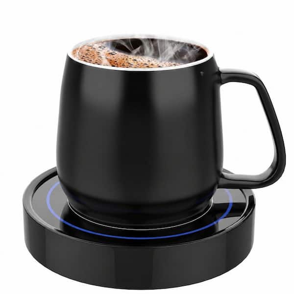 Electric Coffee Mug Warmer Set with 12 oz Ceramic Mug, Gravity Switch and Auto Shut Off(Up to 131F/55C)