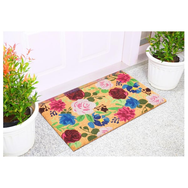 Boho Flowers Doormat 24" x 36"