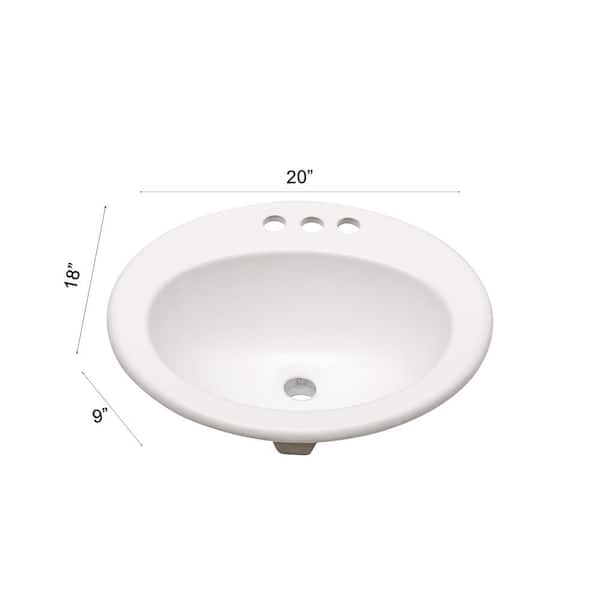 Have a question about Logmey 20 in. Oval Drop-In Bathroom