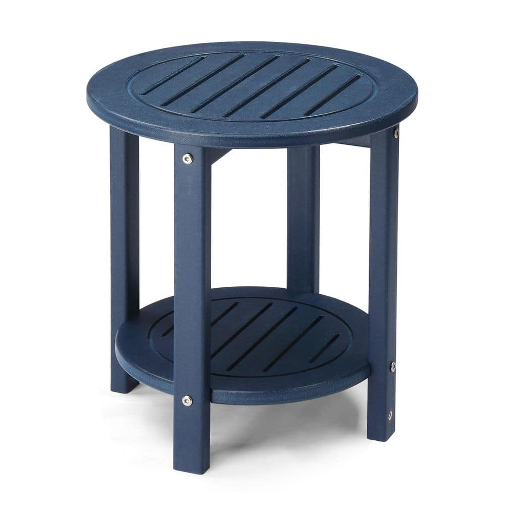 Patio HDPE Blue Round Side Table price history on PriceWatchPro