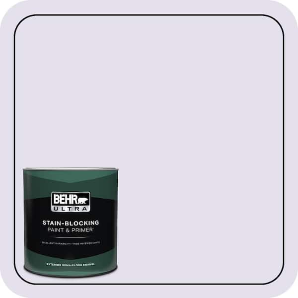 BEHR ULTRA 1 qt. #650C-2 Powdery Mist Semi-Gloss Enamel Exterior Paint & Primer