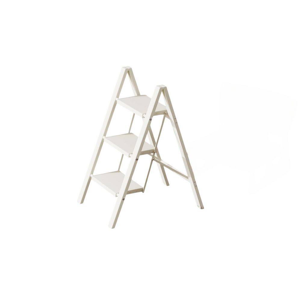 12.5 ft. Reach 3 Step Ladder Lightweight Portable Stool Anti-Slip Wide Pedal 330 lbs. Aluminum for Household White price history on PriceWatchPro