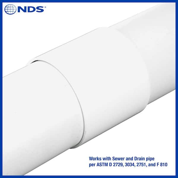 NDS PVC S&D Coupling, 3 in. Hub X Hub 3P05 - The Home Depot