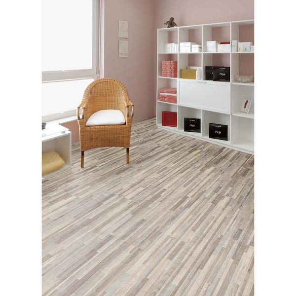 Seashore Wood 4 MIL x 12 in. W x 24 in. L Peel and Stick Water Resistant Vinyl Tile Flooring (20 sqft/case)