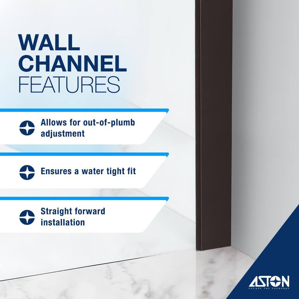 Belmore XL 80" High Bronze Frameless Hinged Shower Door
