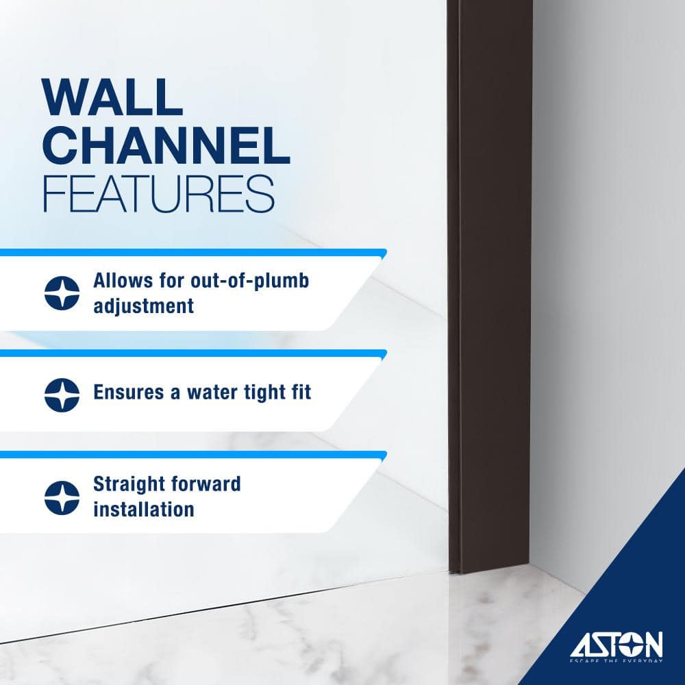 Belmore XL 80" High Bronze Frameless Hinged Shower Door