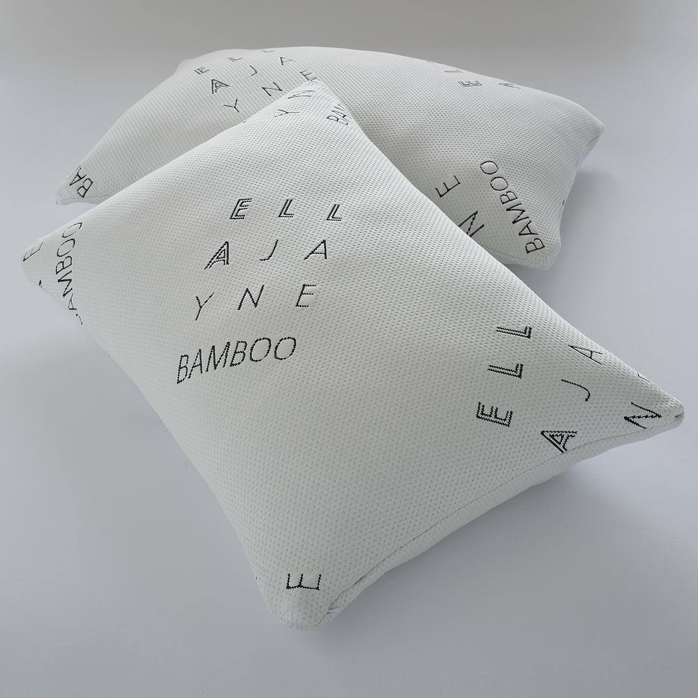 Standard/Queen White Bamboo Memory Foam Pillow with Adjustable Density