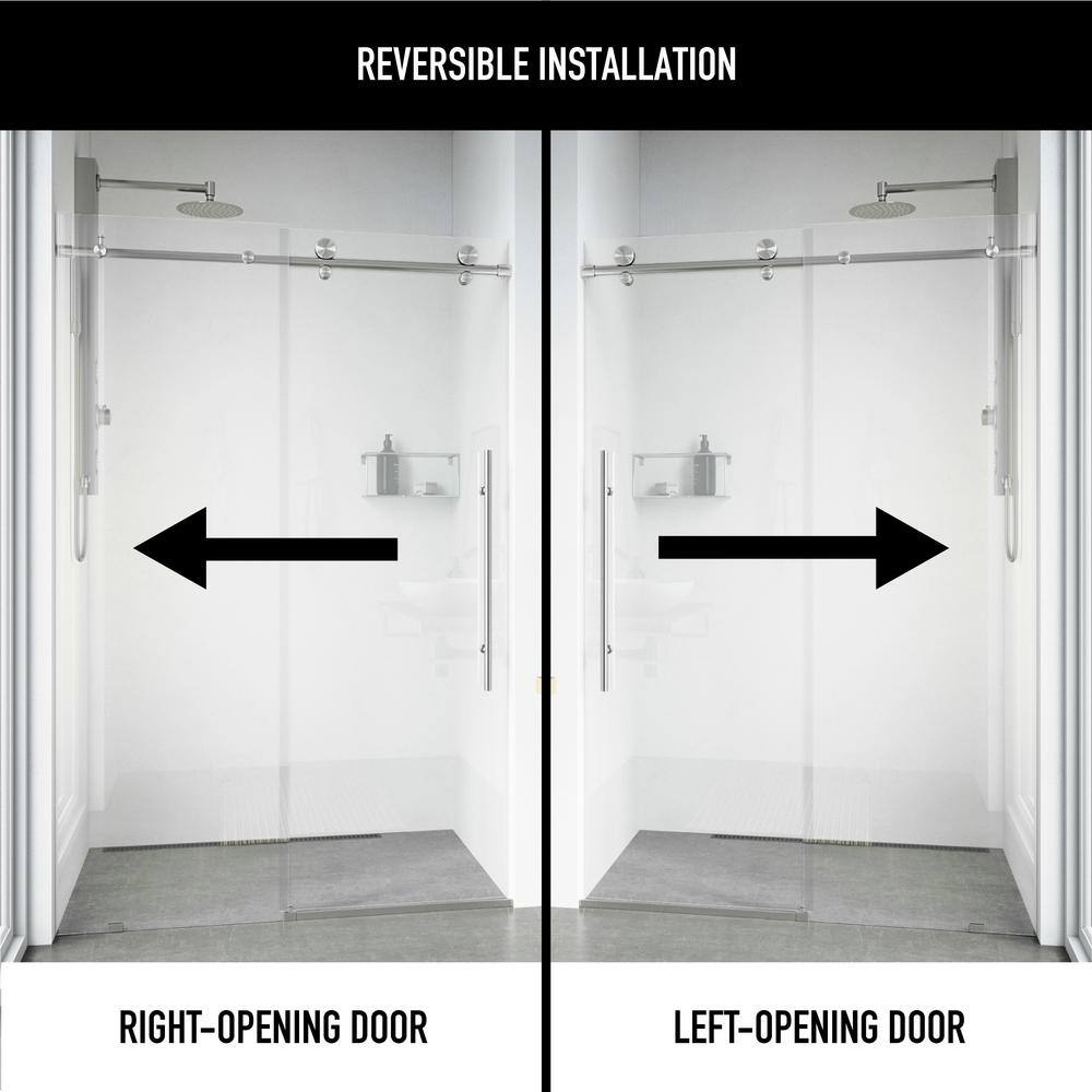 Elan E-Class 44-48" Frameless Sliding Shower Door with Clear Glass